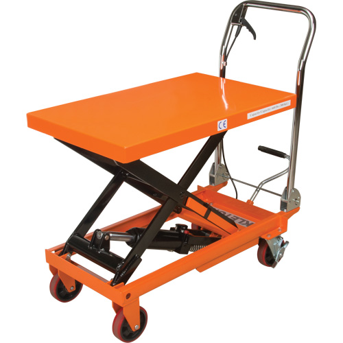 Table &eacute;l&eacute;vatrice &agrave; ciseaux hydraulique, 32" lo x 19-3/4" la, Acier, Capacit&eacute; 660 lb Planification Entrepots Molloy
