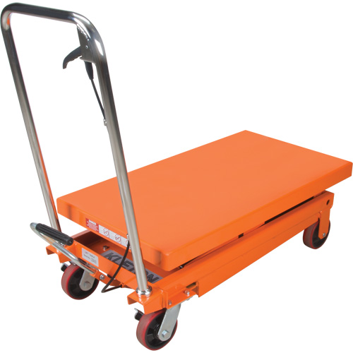 Hydraulic Scissor Lift Table, 35-3/4" L x 19-3/4" W, Steel, 770 lbs. Capacity Planification Entrepots Molloy