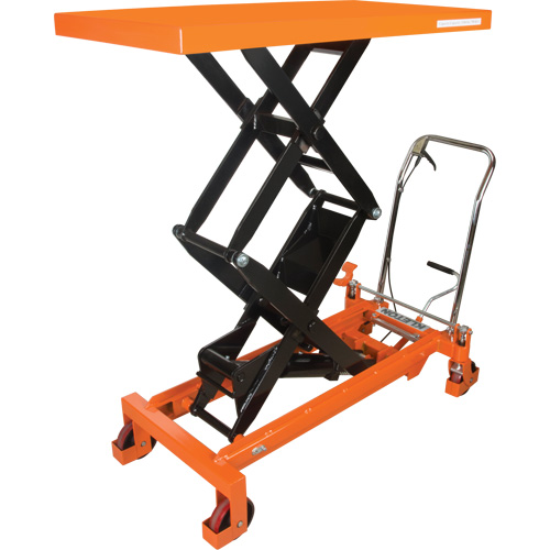 Table &eacute;l&eacute;vatrice &agrave; ciseaux hydraulique, 48" lo x 24" la, Acier, Capacit&eacute; 1540 lb Planification Entrepots Molloy