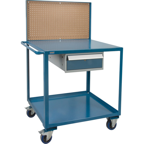 Chariot de service mobile, 2 Tiers, 24" la x 57" h x 40" p, Capacit&eacute; 1200 lb Planification Entrepots Molloy
