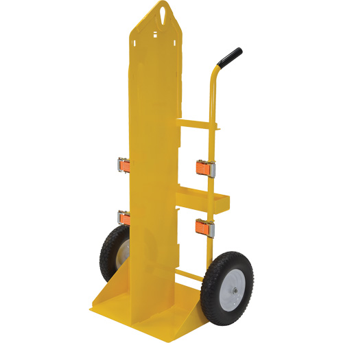 Welding Cylinder Torch Cart, Foam-Filled Wheels, 23-13/16" W x 22-13/16" L Base, 500 lbs. Planification Entrepots Molloy