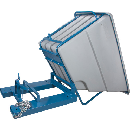 Self-Dumping Hopper, Polyethylene, 1-1/10 cu.yd, Grey Planification Entrepots Molloy