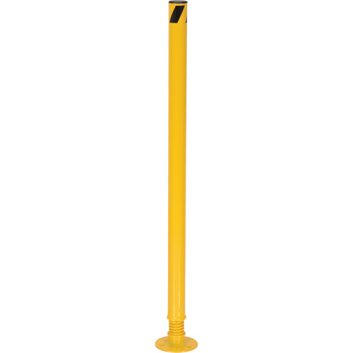 Borne de protection &agrave; ressort, Acier, 42" h x 2-1/8" la, Jaune Planification Entrepots Molloy