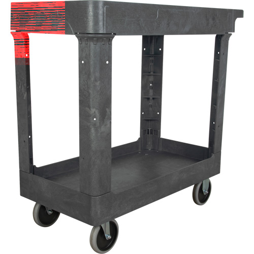Chariot utilitaire pour l'entretien, 2 tiers, 16-1/2" x 32-1/2" x 34-1/2", Capacit&eacute; 550 lb Planification Entrepots Molloy
