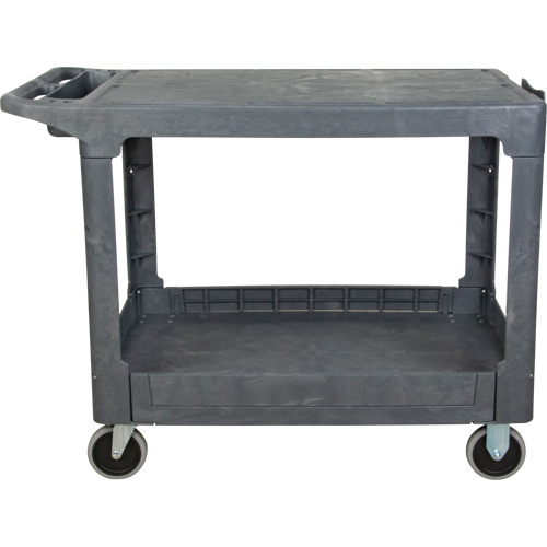 Chariot utilitaire pour l'entretien avec tablette plate, 2 tiers, 25-1/4" x 32-1/4" x 44", Capacit&eacute; 550 lb Planification Entrepots Molloy