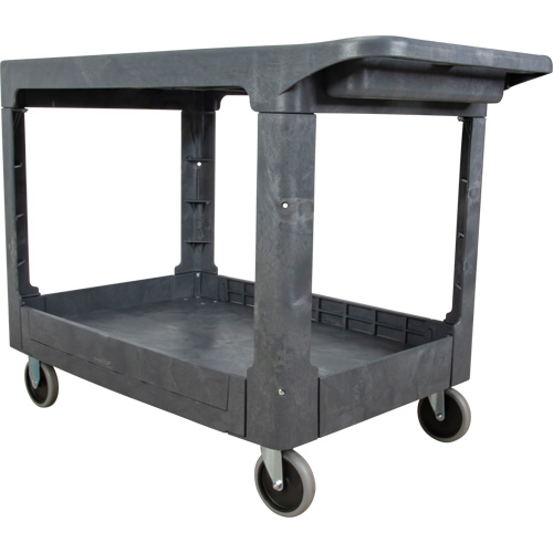 Chariot utilitaire pour l'entretien avec tablette plate, 2 tiers, 25-1/4" x 32-1/4" x 44", Capacit&eacute; 550 lb Planification Entrepots Molloy