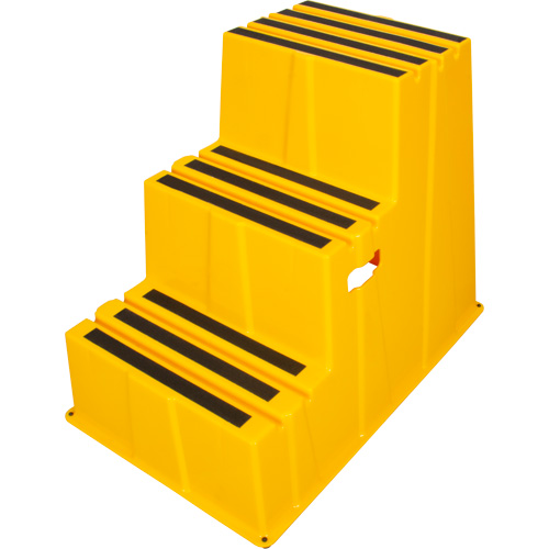 Industrial Step Stool, 3 Steps, 34-13/16" x 22-7/16" x 28-1/2" High Planification Entrepots Molloy