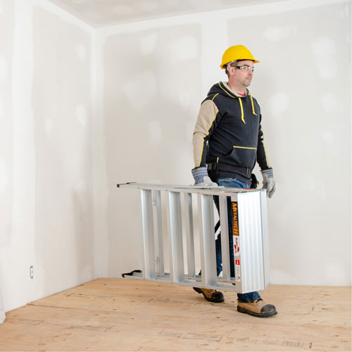 Poste de travail chevalet de sciage portatif, Cadre Aluminium, 12-1/4" p x 48" h Planification Entrepots Molloy