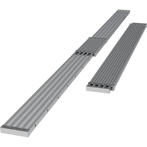 Planche de travail t&eacute;lescopique, 204" la x 12" pr, Capacit&eacute; de 250 lb, D&eacute;mont&eacute; Planification Entrepots Molloy