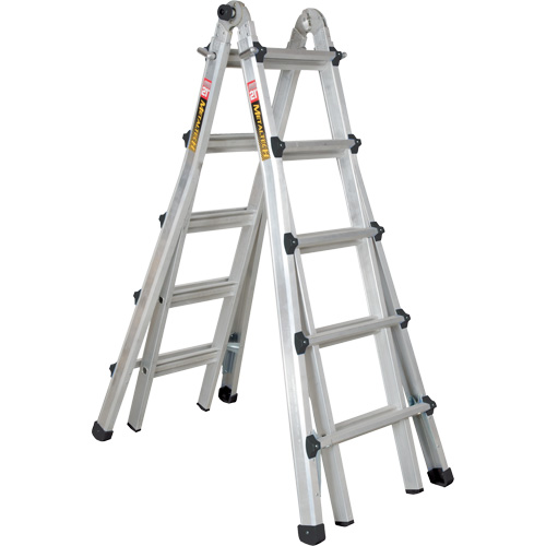 Telescoping Multi-Position Ladder, Aluminum, 300 lbs., CSA Grade 1A Planification Entrepots Molloy