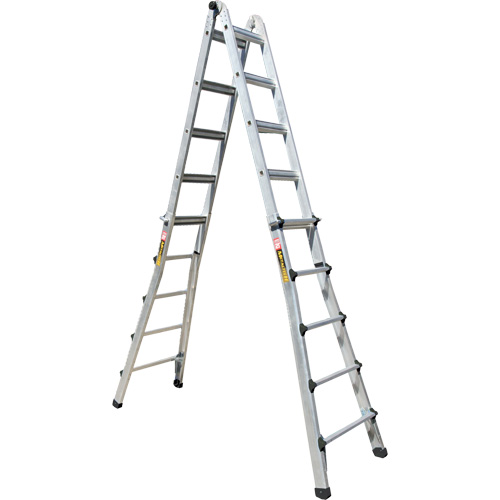 Telescoping Multi-Position Ladder, Aluminum, 300 lbs., CSA Grade 1A Planification Entrepots Molloy