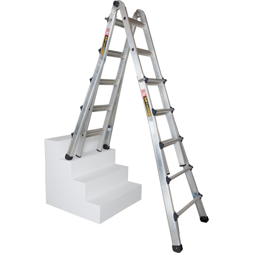 Telescoping Multi-Position Ladder, Aluminum, 300 lbs., CSA Grade 1A Planification Entrepots Molloy