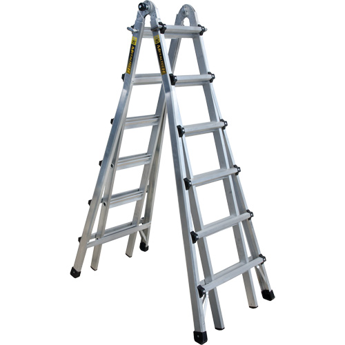 Telescoping Multi-Position Ladder, Aluminum, 300 lbs. Planification Entrepots Molloy