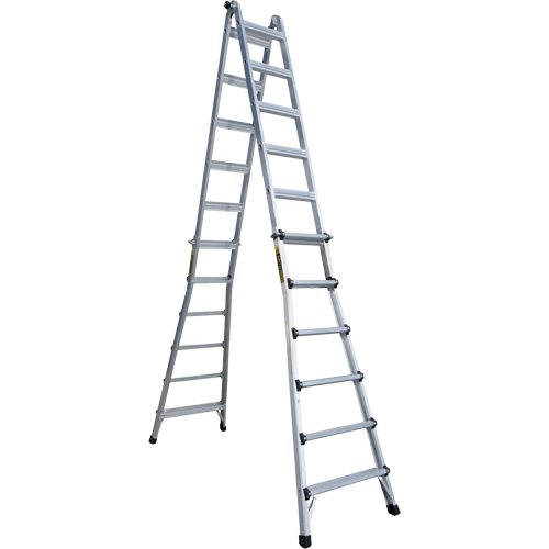 Telescoping Multi-Position Ladder, Aluminum, 300 lbs. Planification Entrepots Molloy