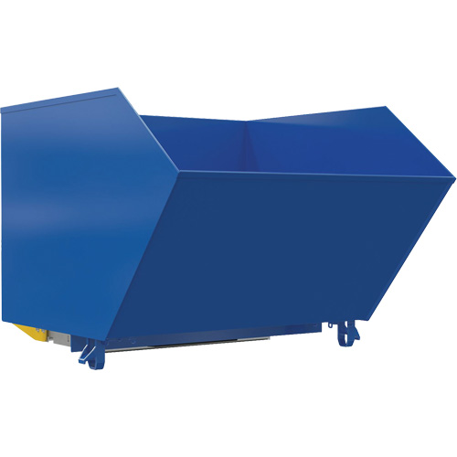 Conteneur autobasculeur moyennement lourd en style H, Acier, 1-1/2 vg³, Bleu Planification Entrepots Molloy