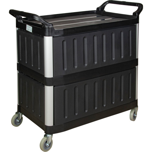 Utility Cart, 3 Tiers, 19-3/4" x 37-1/2" x 40-1/4", 250 lbs. Capacity Planification Entrepots Molloy
