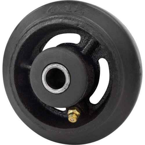 Roue en caoutchouc moul&eacute;, 4" (102 mm) dia. x 1-1/2" (38 mm) la, Capacit&eacute; de 350 lb (158 kg) Planification Entrepots Molloy