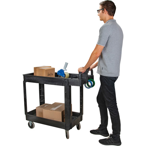 Chariot utilitaire, 2 tiers, 17-1/8" x 33-1/2" x 37-5/8", Capacit&eacute; 550 lb Planification Entrepots Molloy