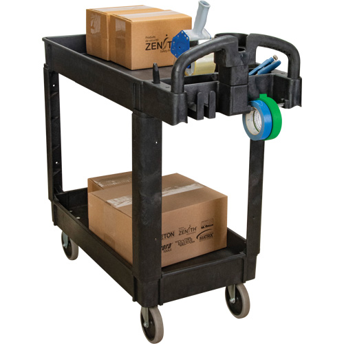 Chariot utilitaire, 2 tiers, 17-1/8" x 33-1/2" x 37-5/8", Capacit&eacute; 550 lb Planification Entrepots Molloy