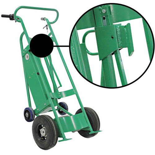 Powered Drum Hand Truck with Pneumatic Wheels Planification Entrepots Molloy