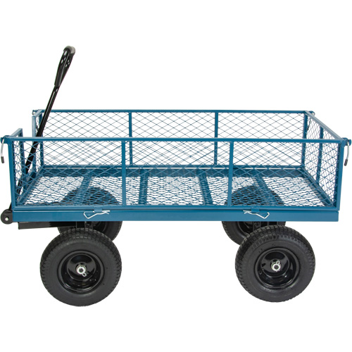 Wagon avec c&ocirc;t&eacute;s rabattables, 24" la x 48" la x Capacit&eacute; 800 lb Planification Entrepots Molloy