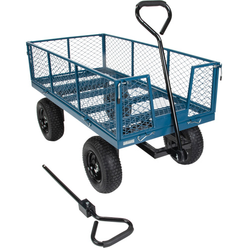 Wagon avec c&ocirc;t&eacute;s rabattables, 24" la x 48" la x Capacit&eacute; 800 lb Planification Entrepots Molloy