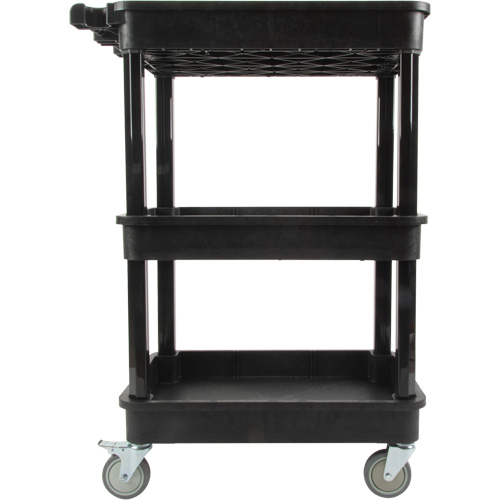 Utility Cart with Deep Lip Shelf, 3 Tiers, 19" x 39-1/2" x 28-1/4", 330 lbs. Capacity Planification Entrepots Molloy