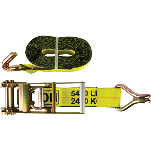 Tendeur d'arrimage pour treuil, Crochet en J, 30' , 3" , Charge d'utilisation max. 5400 lb (2449 kg) Planification Entrepots Molloy