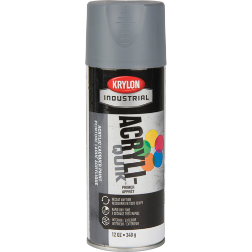 Laque industrielle Acryli-Quik, Gris, Tr&egrave;s mat, 12 oz, Canette a&eacute;rosol Planification Entrepots Molloy