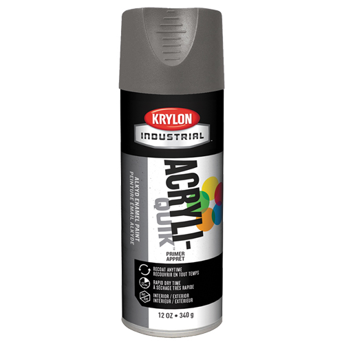 Industrial Acryli-Quik Lacquer, Grey, Very Flat, 12 oz., Aerosol Can Planification Entrepots Molloy