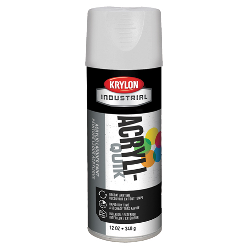 Industrial Acryli-Quik Lacquer, White, Gloss, 12 oz., Aerosol Can Planification Entrepots Molloy