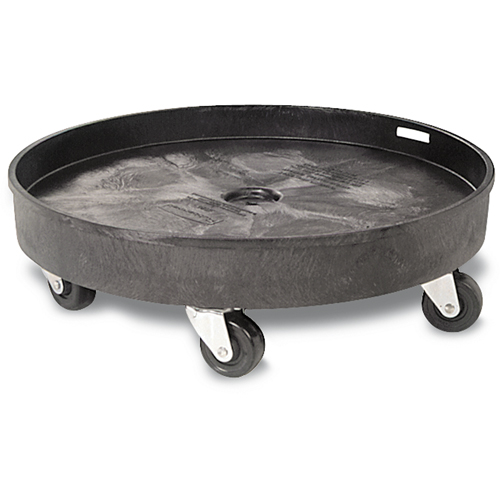 Socle roulant pour contenant &agrave; d&eacute;chets, Poly&eacute;thyl&egrave;ne, Noir Planification Entrepots Molloy