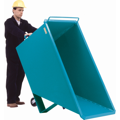 Chariot basculeur en acier, Acier, 1 vg³, Capacit&eacute; de charge de 2000 lb Planification Entrepots Molloy