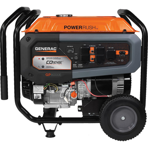 Portable Generator with COsense&reg; Technology, 10000 W Surge, 8000 W Rated, 120 V/240 V, 7.9 gal. Tank Planification Entrepots Molloy