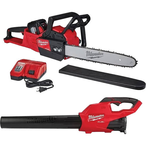 Ensemble souffleuse & scie &agrave; chaîne sans fil, 16", &agrave; pile, 18 V Planification Entrepots Molloy