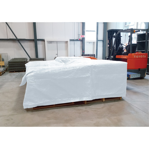 Insulated Tarp, Polyethylene, White, 20' x 12' x 8 mils Planification Entrepots Molloy