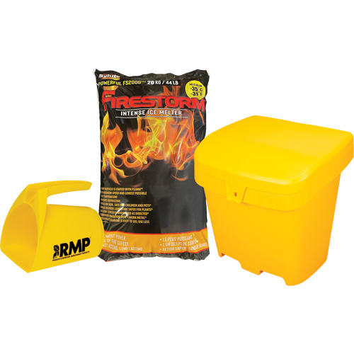 Firestorm Intense Ice Melter Kit with 56 Bags, Bag, 44 lbs. (20 kg), -32°C (-25°F) Melting Point Planification Entrepots Molloy
