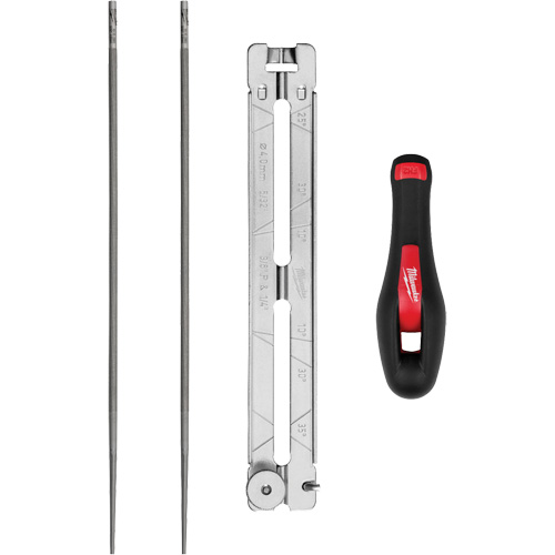 Ensemble pour affûtage de chaîne de scie de 5/32” de 4 morceaux Planification Entrepots Molloy