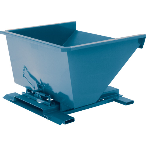 Conteneur autobasculeur, Acier, 3/4 vg³, Bleu Planification Entrepots Molloy