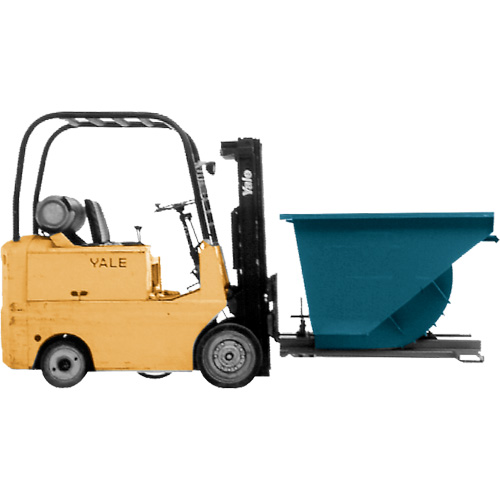 Conteneur autobasculeur, Acier, 3/4 vg³, Bleu Planification Entrepots Molloy