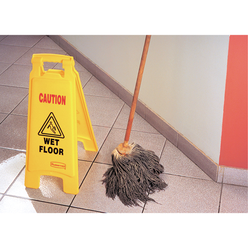 "Wet Floor" Safety Signs, English with Pictogram Planification Entrepots Molloy