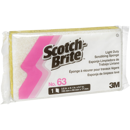 Scotch-Brite Light-Duty Scrub Sponge, Cellulose/Scrubbing, 3-1/2" W x 6" L Planification Entrepots Molloy