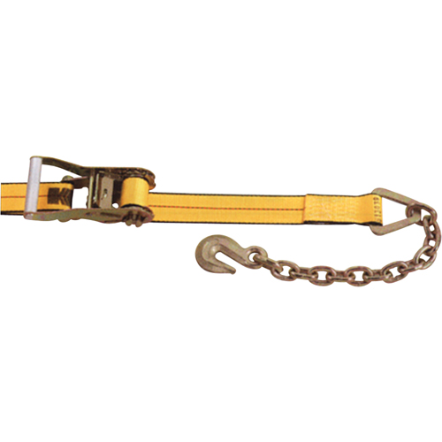 Ratchet Straps, Chain Anchor, 2" W x 30' L, 3335 lbs. (1513 kg) Working Load Limit Planification Entrepots Molloy