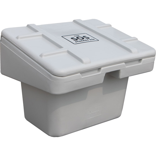 Salt Sand Container SOS, With Hasp, 30" x 24" x 24", 5.5 cu. Ft., Grey Planification Entrepots Molloy