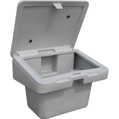 Salt Sand Container SOS, With Hasp, 30" x 24" x 24", 5.5 cu. Ft., Grey Planification Entrepots Molloy