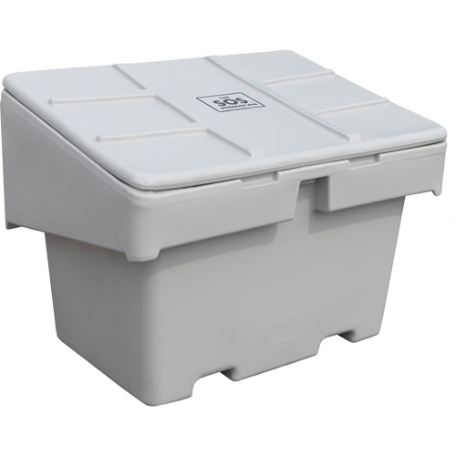 Salt Sand Container SOS, With Hasp, 42" x 29" x 30", 11 cu. Ft., Grey Planification Entrepots Molloy