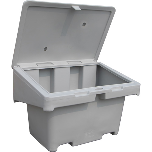 Salt Sand Container SOS, With Hasp, 42" x 29" x 30", 11 cu. Ft., Grey Planification Entrepots Molloy