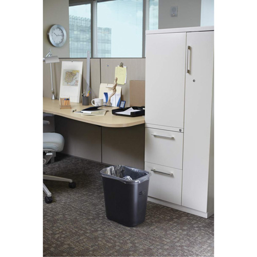 Corbeille &agrave; papier en plastique, 28 pintes, Plastique Planification Entrepots Molloy