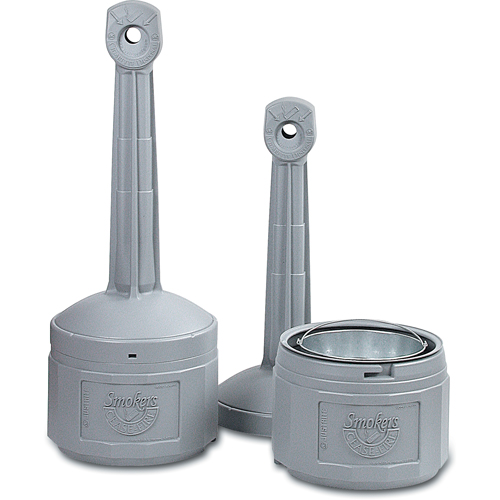 Cendriers Smoker's Cease-Fire, Sur pied, Plastique, Capacit&eacute; 4 gal. US, Hauteur 38-1/2" Planification Entrepots Molloy