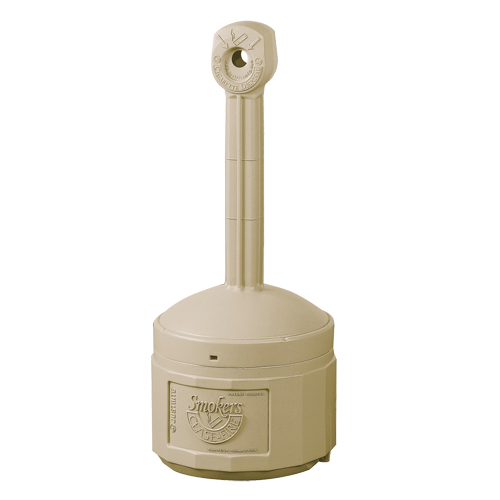 Smokers Cease-Fire&reg; Cigarette Butt Receptacle, Free-Standing, Plastic, 4 US gal. Capacity, 38-1/2" Height Planification Entrepots Molloy